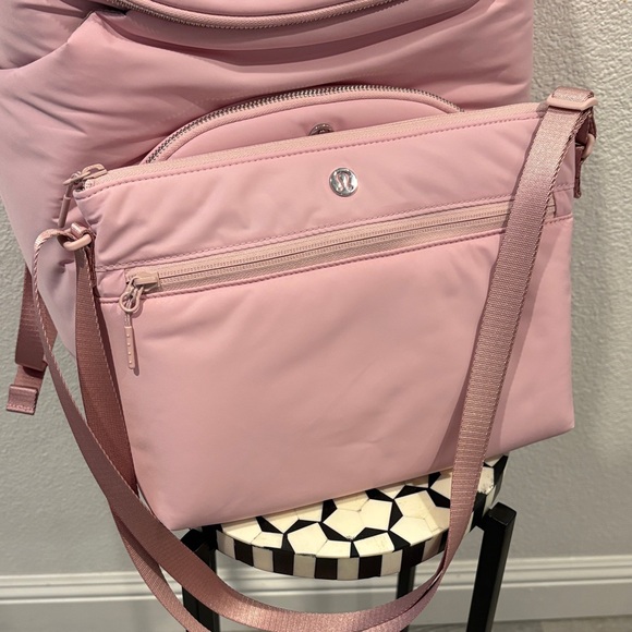 Lululemon Pink Diaper Bag + Crossbody - Picture 2 of 14